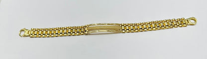 10K GOLD ROLEX LINK BRACELET  8.5" 21.7gm