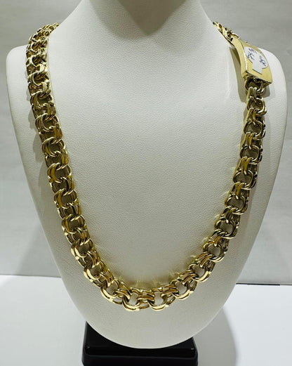 10K GOLD CHINO LINK CHAIN- 24" - 8.80mm, 74.9gm