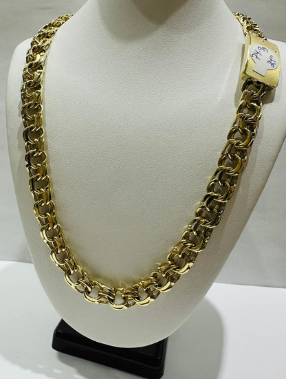 10K GOLD CHINO LINK CHAIN- 24" - 8.80mm, 74.9gm
