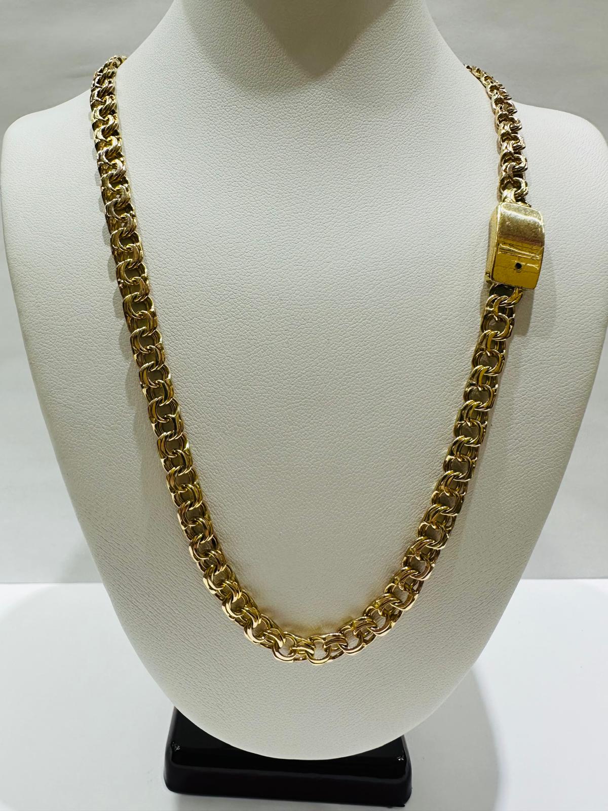10K GOLD CHINO LINK CHAIN- 22" - 5.40mm, 27.1gm