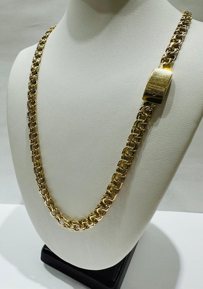 10K GOLD CHINO LINK CHAIN- 22" - 5.40mm, 25.5gm
