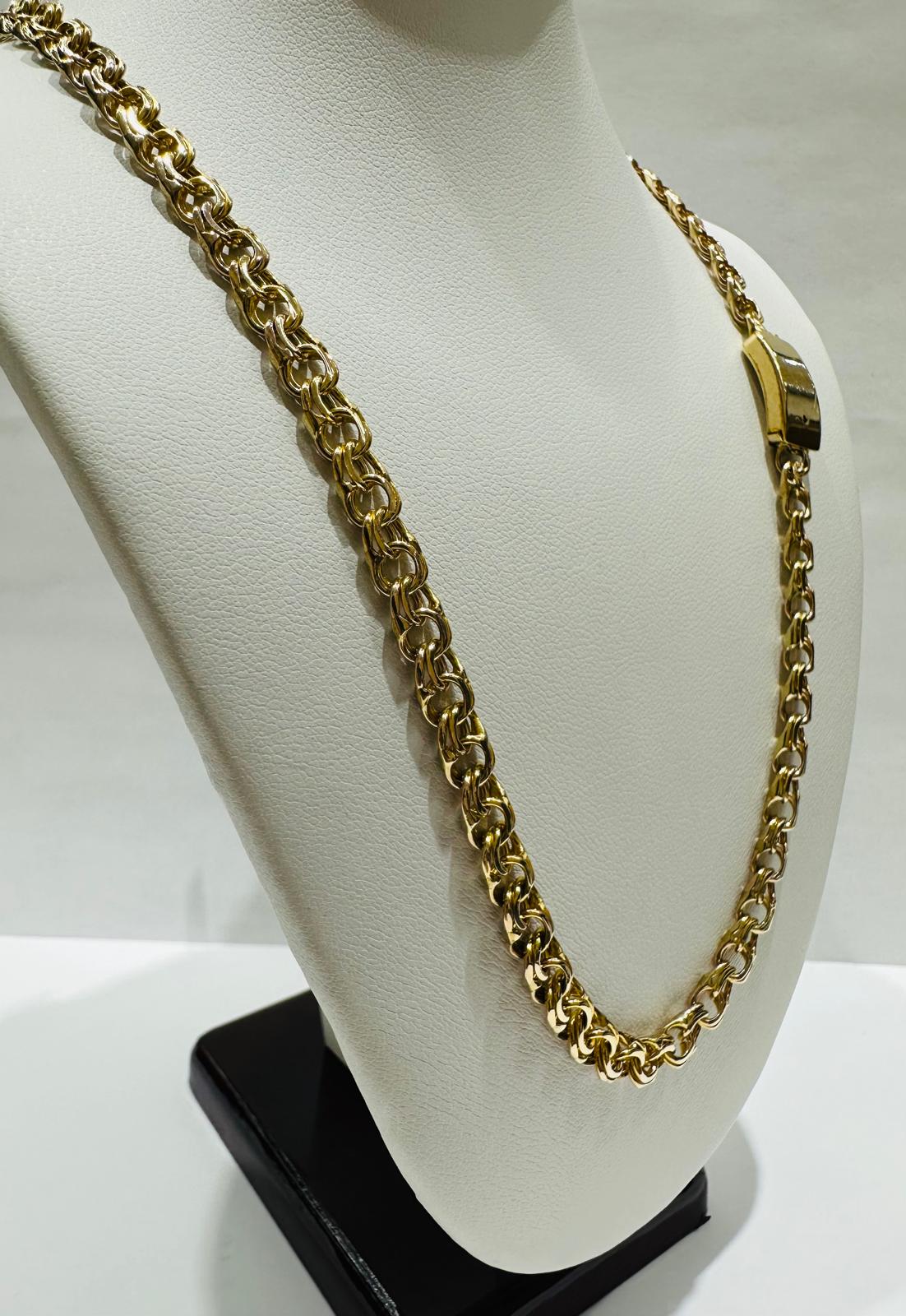 10K GOLD CHINO LINK CHAIN- 22" - 5.40mm, 25.5gm