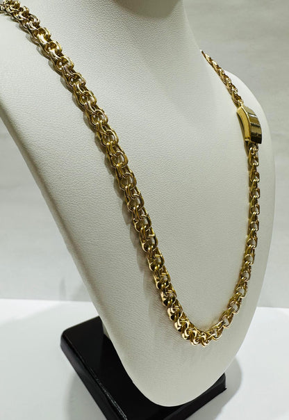 10K GOLD CHINO LINK CHAIN- 22" - 5.40mm, 25.5gm