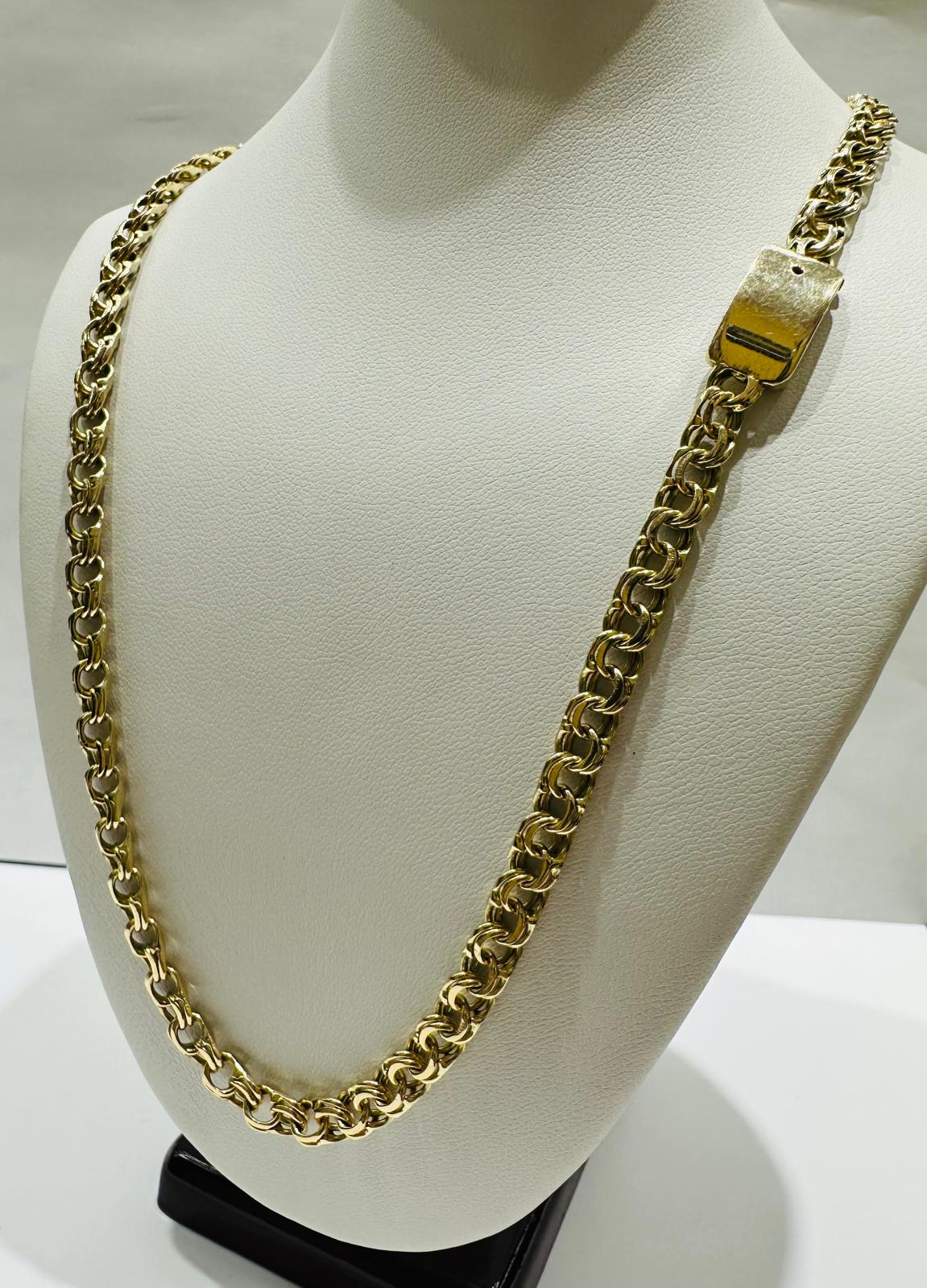 10K GOLD CHINO LINK CHAIN- 22" - 5.40mm, 27.1gm