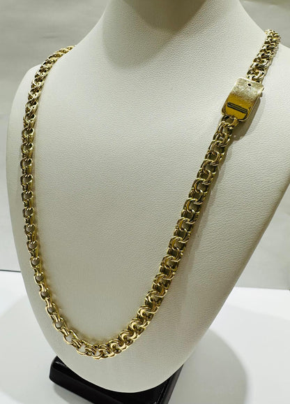 10K GOLD CHINO LINK CHAIN- 22" - 5.40mm, 27.1gm