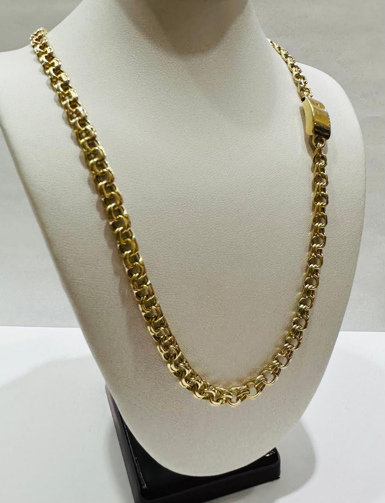 10K GOLD CHINO LINK CHAIN- 22" - 5.40mm, 27.1gm