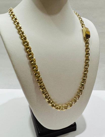 10K GOLD CHINO LINK CHAIN- 22" - 5.40mm, 27.1gm