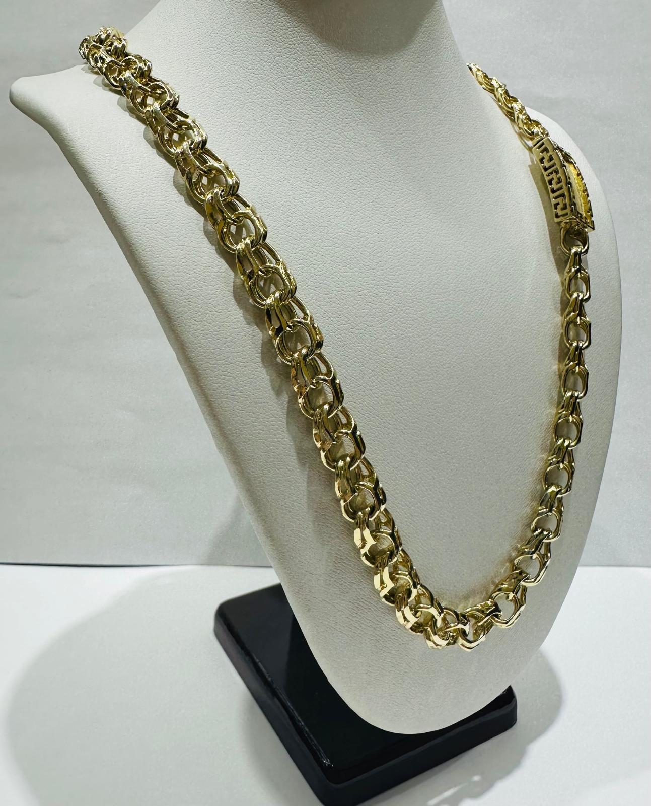 10K GOLD CHINO LINK CHAIN- 20" - 8.30mm, 48.1gm