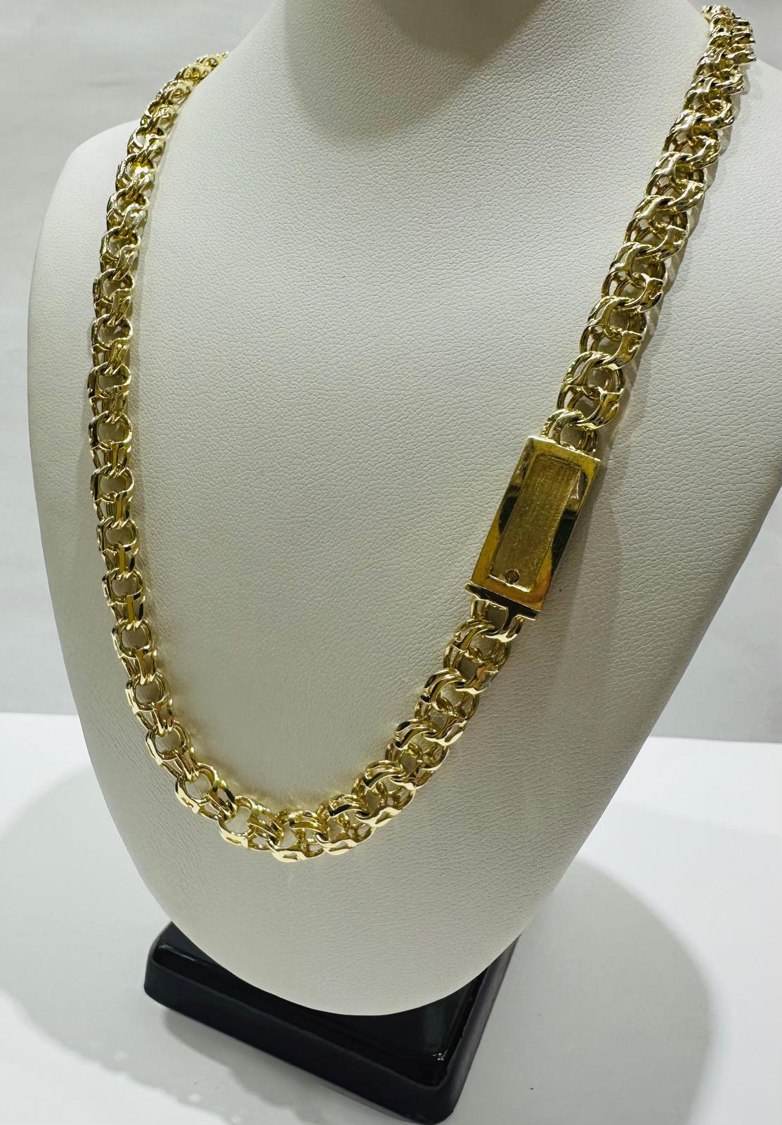 10K GOLD CHINO LINK CHAIN- 22" - 6.90mm, 38.2gm