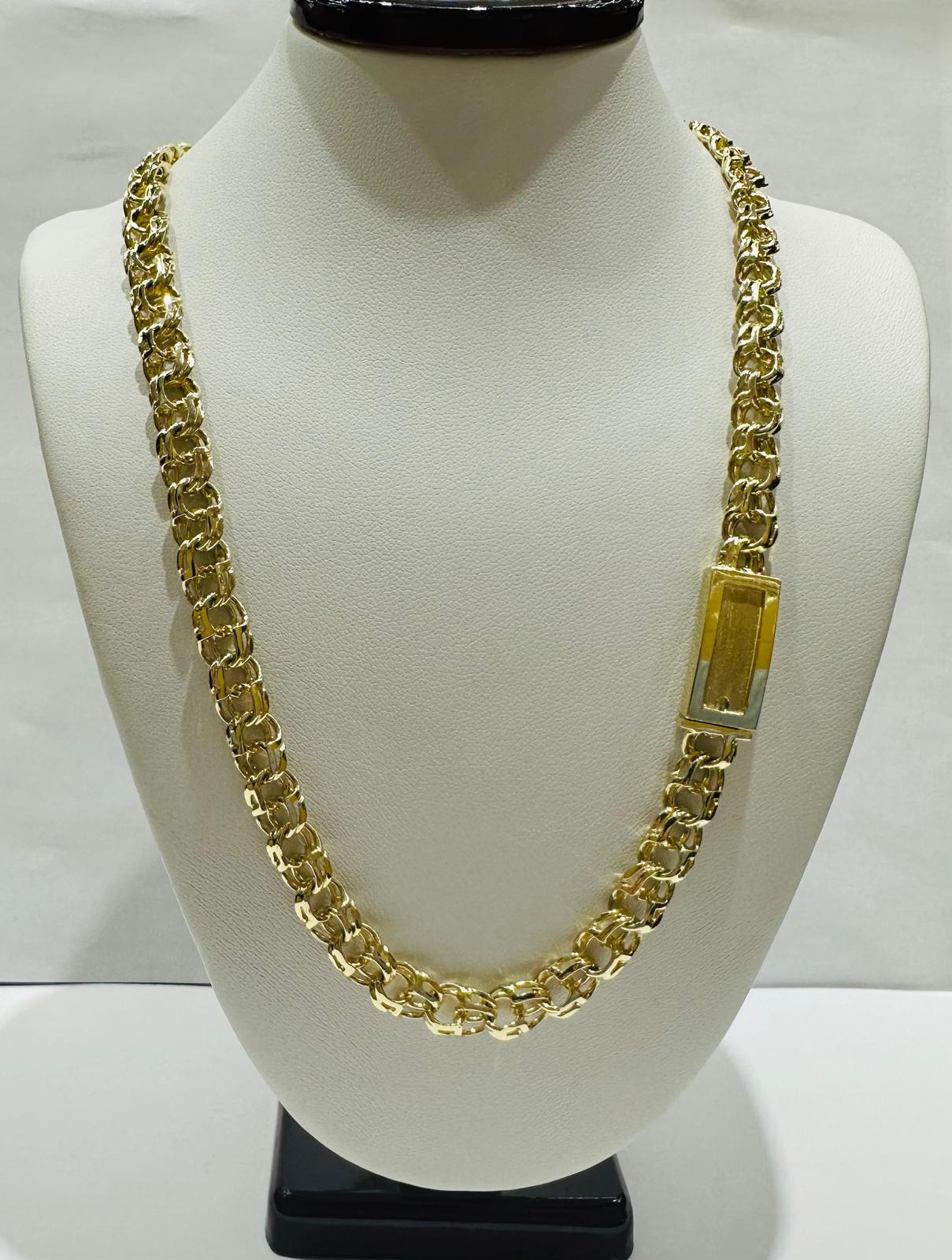 10K GOLD CHINO LINK CHAIN- 22" - 6.90mm, 38.2gm