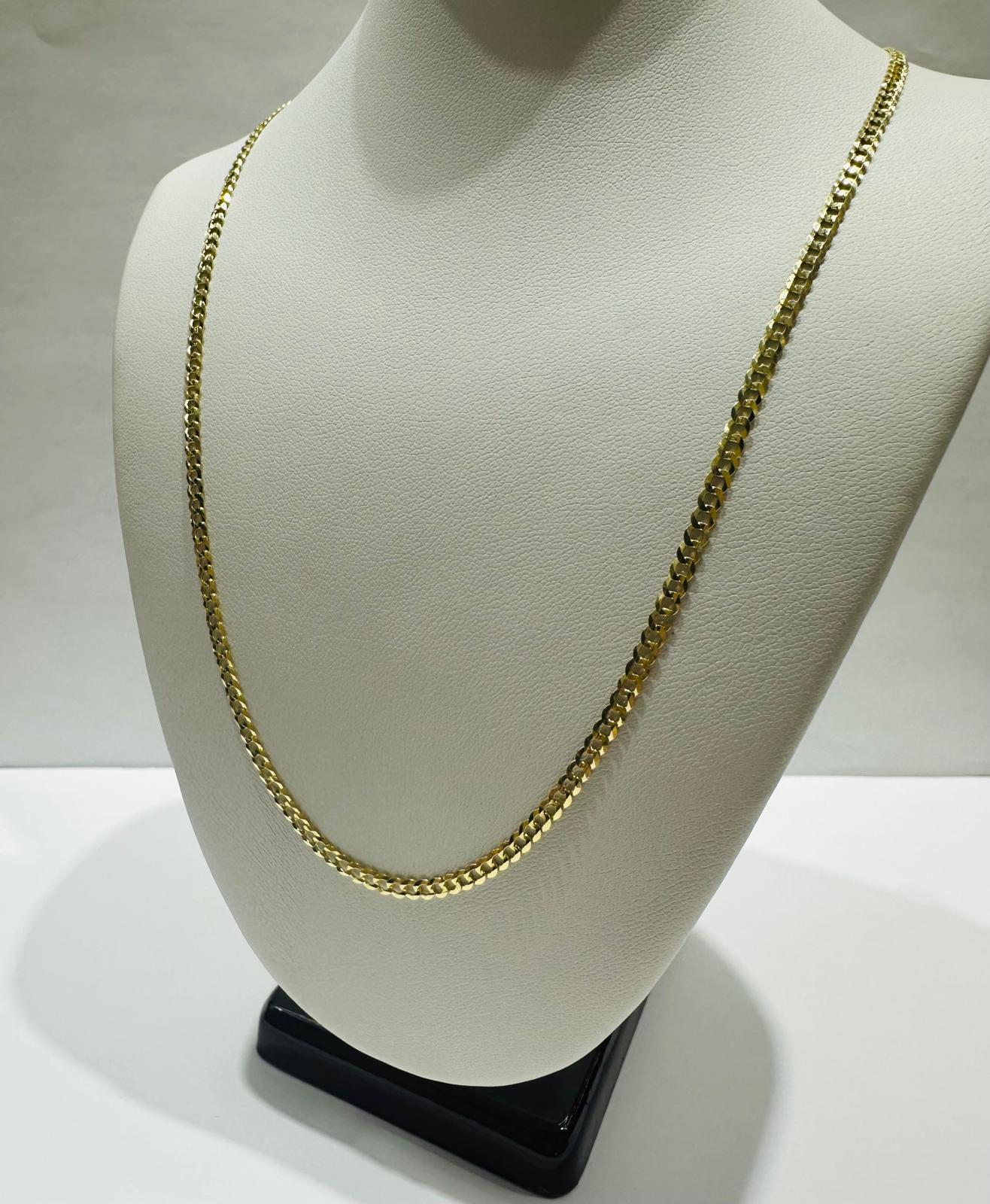 10K GOLD CUBAN LINK CHAIN- 20" - 2.50mm, 3.9gm