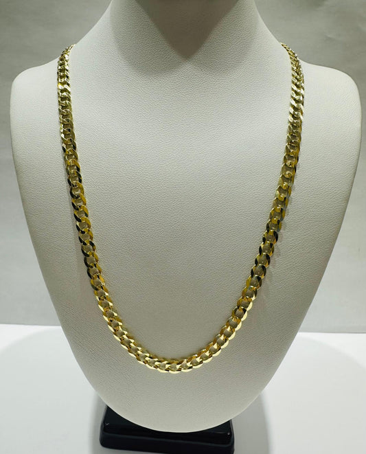 10K GOLD CUBAN LINK CHAIN- 24" - 4.50mm, 12.5gm