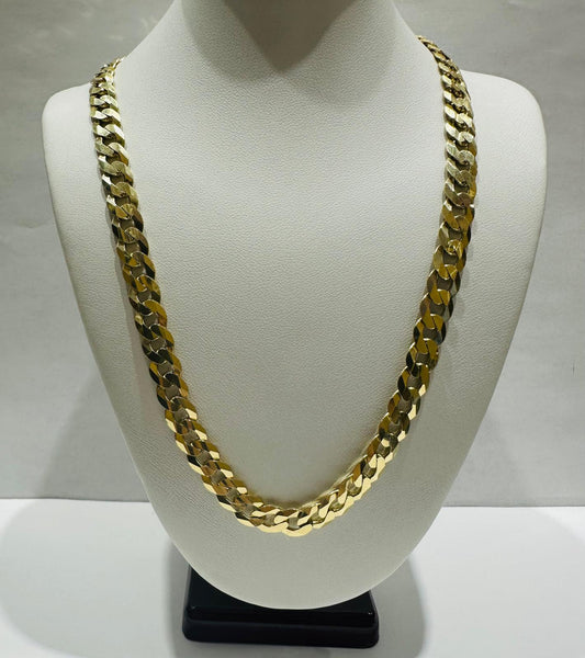 10K GOLD CUBAN LINK CHAIN- 20" - 7.30mm, 32.9gm