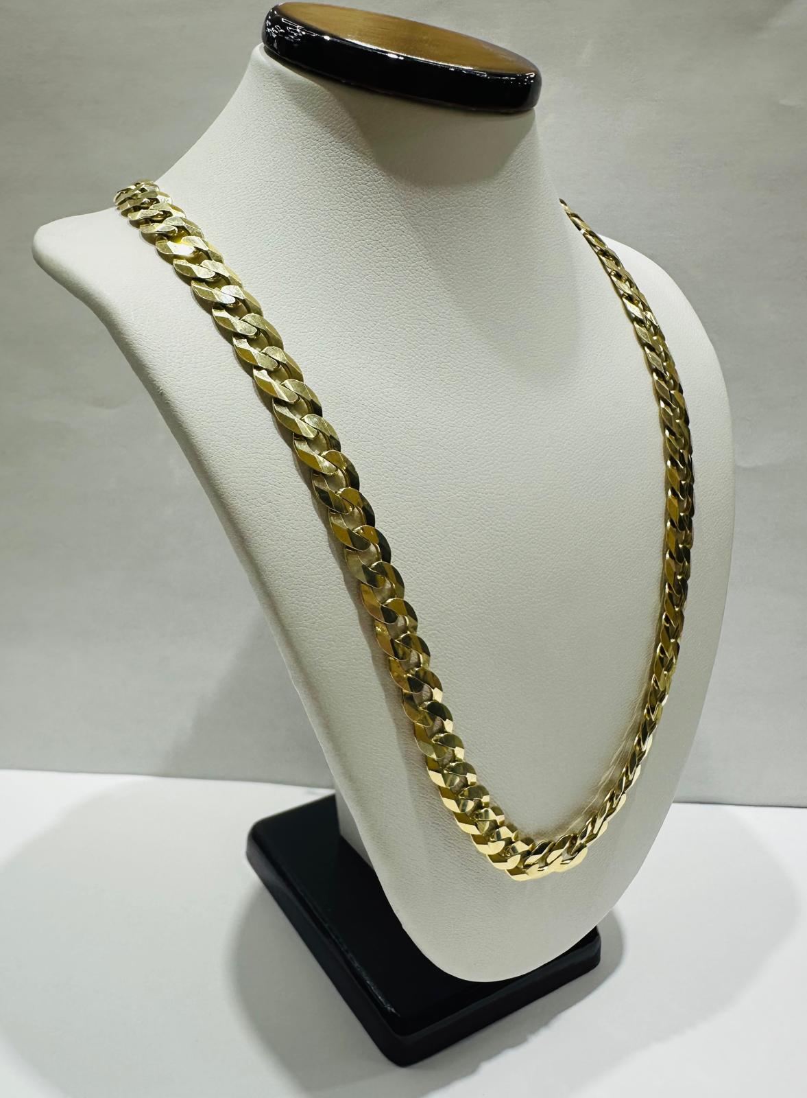 10K GOLD CUBAN LINK CHAIN- 20" - 7.30mm, 32.9gm