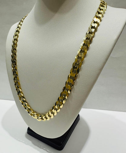 10K GOLD CUBAN LINK CHAIN- 20" - 7.30mm, 32.9gm