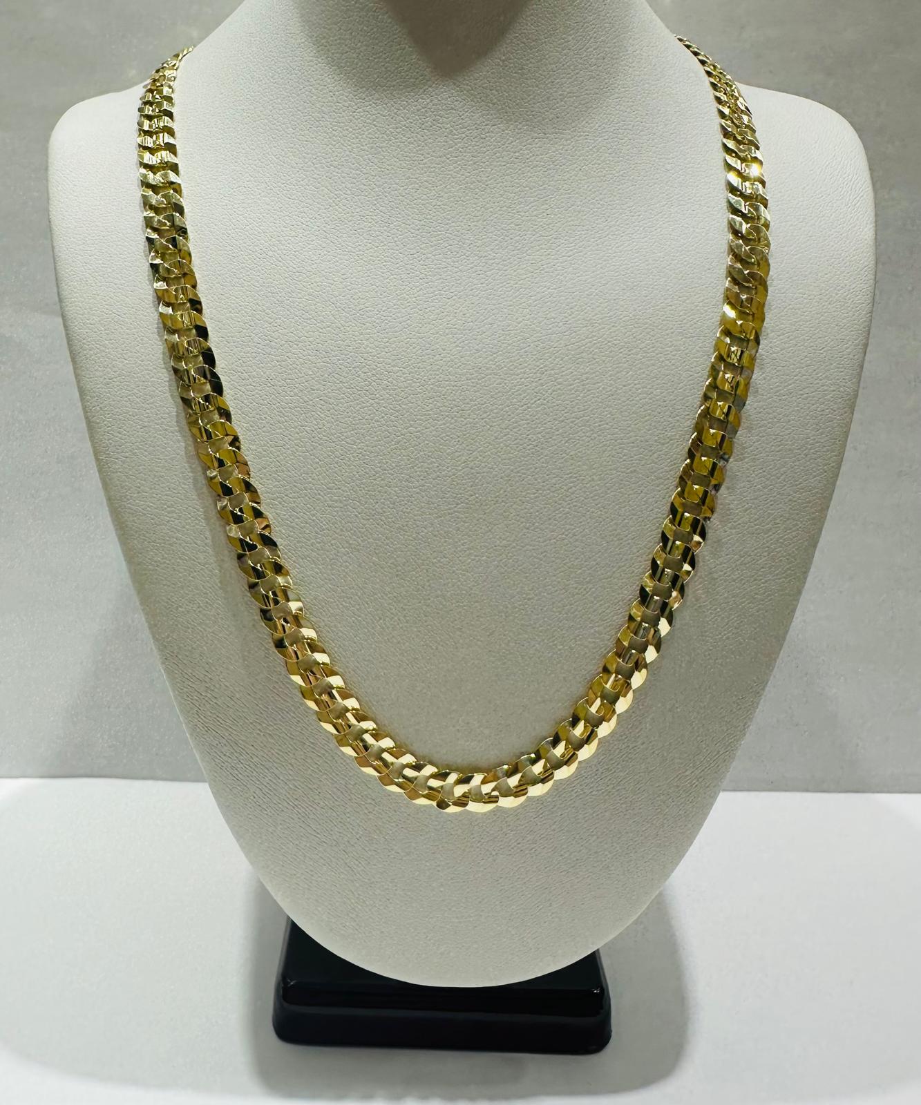 10K GOLD CUBAN LINK CHAIN- 22" - 6.00mm, 18.9gm