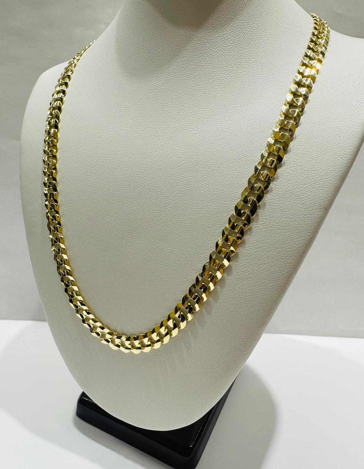 10K GOLD CUBAN LINK CHAIN- 22" - 6.85mm, 23.2gm