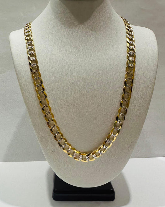 10K GOLD CUBAN LINK CHAIN- 22" - 8.60mm, 48.9gm