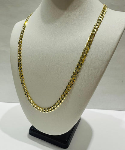 10K GOLD CUBAN LINK CHAIN- 24" - 4.50mm, 12.5gm