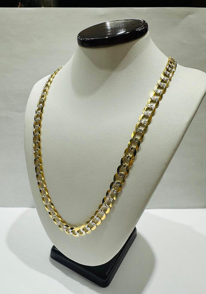 10K GOLD CUBAN LINK CHAIN- 22" - 8.60mm, 48.9gm