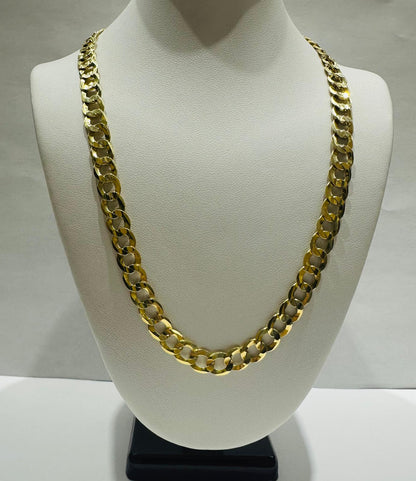 10K GOLD CUBAN LINK CHAIN- 16" - 7.10mm, 17.3gm