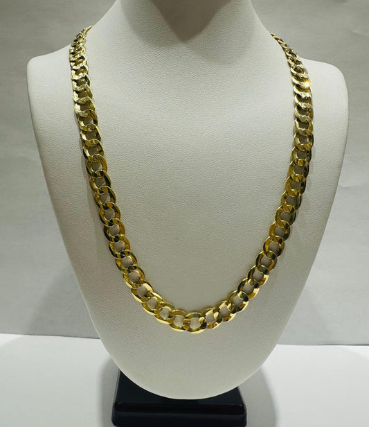 10K GOLD CUBAN LINK CHAIN- 16" - 7.10mm, 17.3gm
