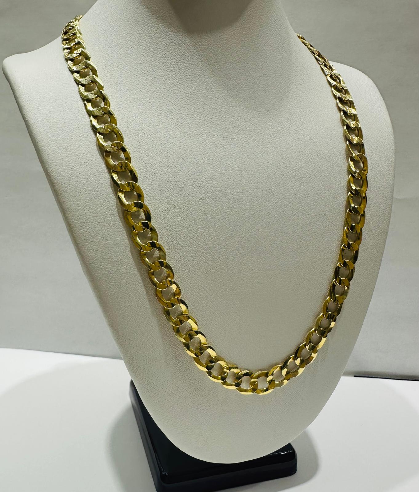 10K GOLD CUBAN LINK CHAIN- 16" - 7.10mm, 17.3gm