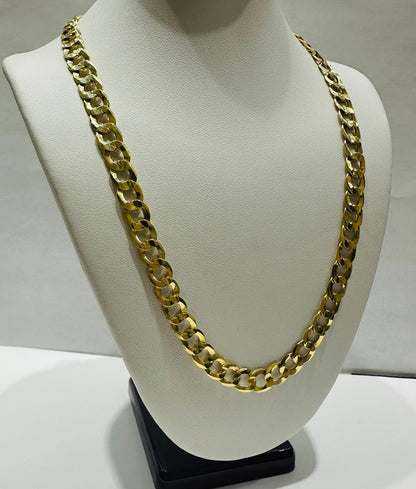 10K GOLD CUBAN LINK CHAIN- 16" - 7.10mm, 17.3gm