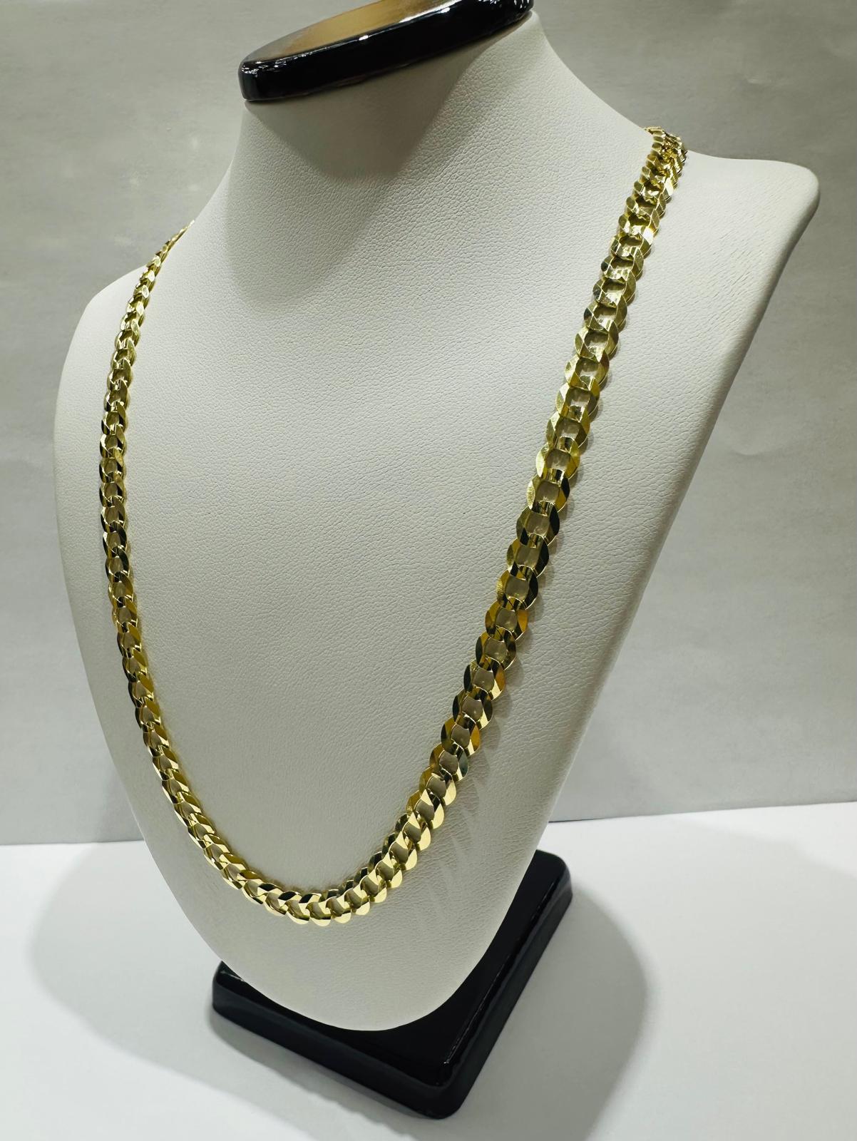 10K GOLD CUBAN LINK CHAIN- 18" - 5.50mm, 13.4gm