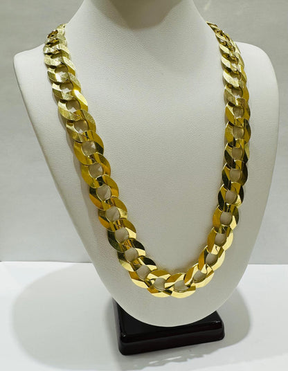 10K GOLD CUBAN LINK CHAIN- 28" - 7.60mm, 83.4gm