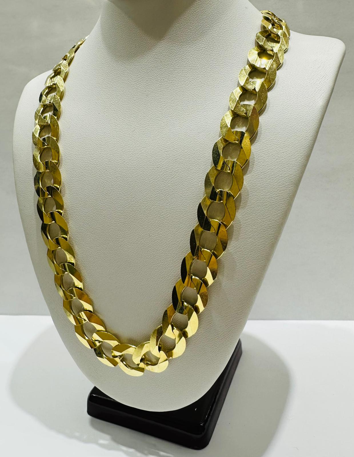 10K GOLD CUBAN LINK CHAIN- 28" - 7.60mm, 83.4gm