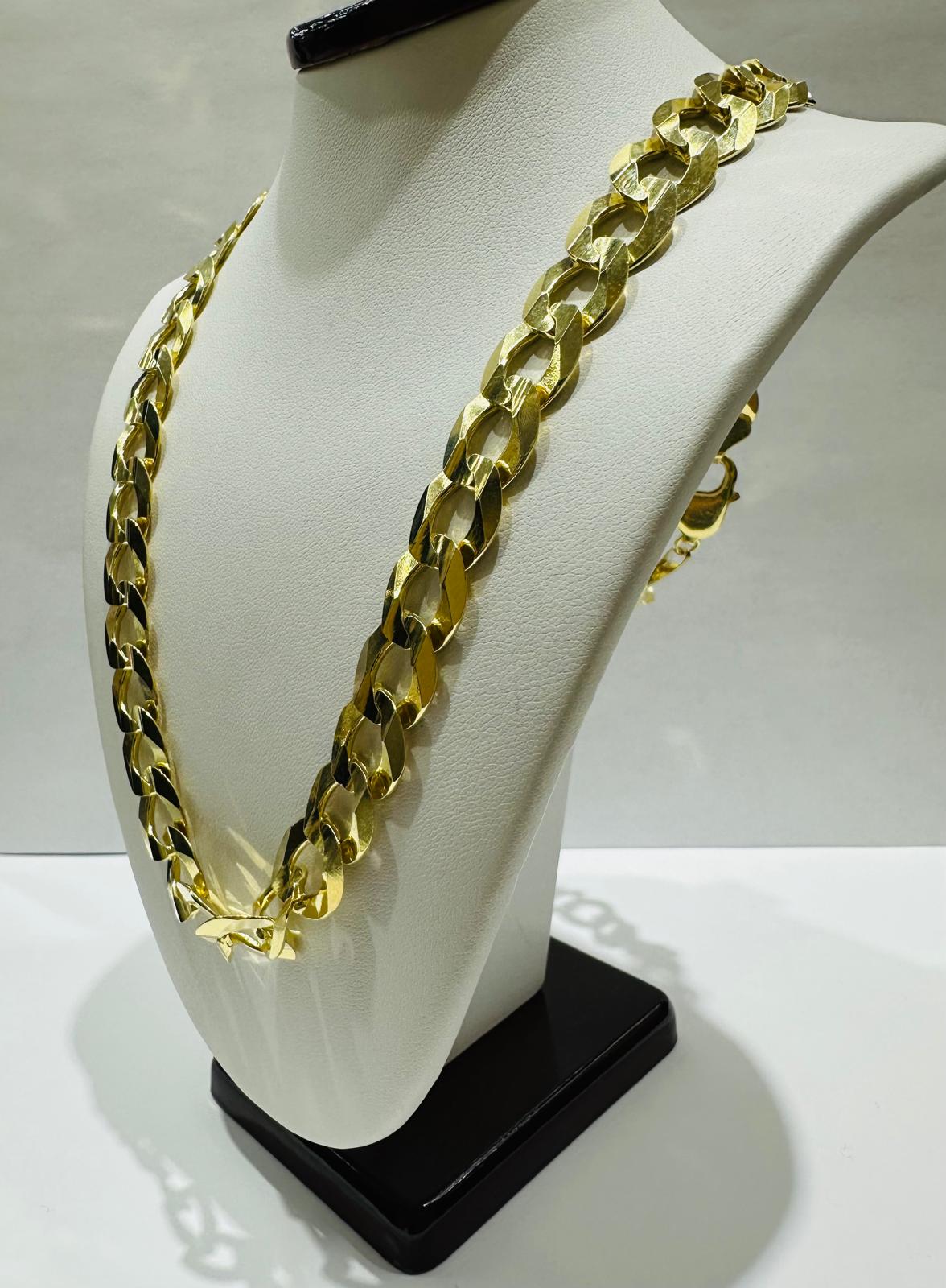 10K GOLD CUBAN LINK CHAIN- 22" - 11.90mm, 63.8gm