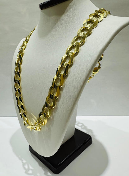 10K GOLD CUBAN LINK CHAIN- 22" - 11.90mm, 63.8gm