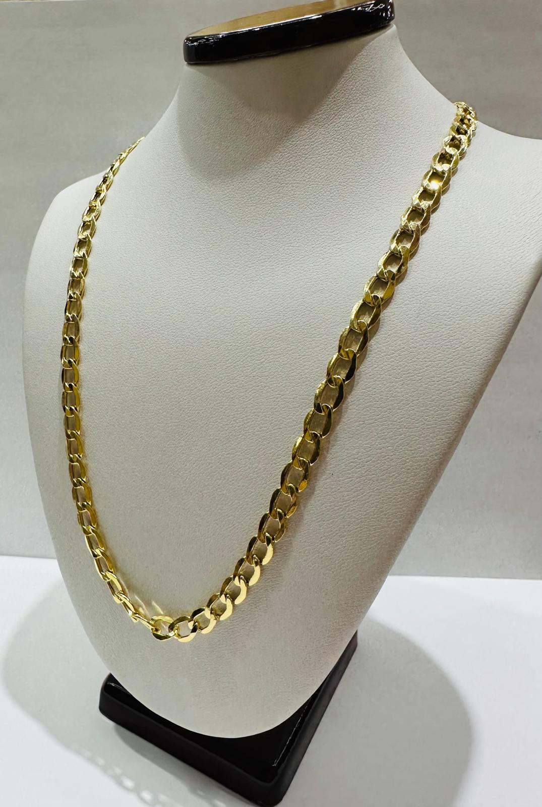 10K GOLD CUBAN LINK CHAIN- 22" - 5.10mm, 9.4gm