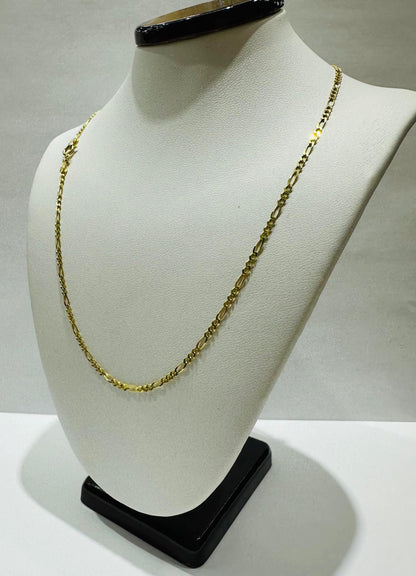 10K GOLD FIGARO LINK CHAIN- 20" - 1.90mm, 2.9gm