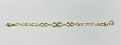 10K GOLD INFINITY SYMBOL LINK BRACELET 7" - 5.3gm