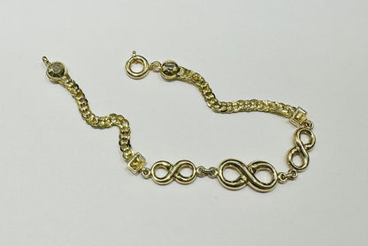 10K GOLD INFINITY SYMBOL LINK BRACELET 7" - 5.3gm