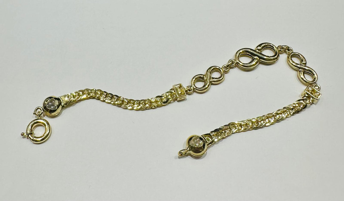 10K GOLD INFINITY SYMBOL LINK BRACELET 7" - 5.3gm