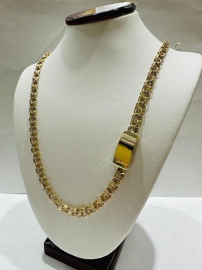 10K GOLD CHINO LINK CHAIN- 22" - 4.85mm, 21.3gm