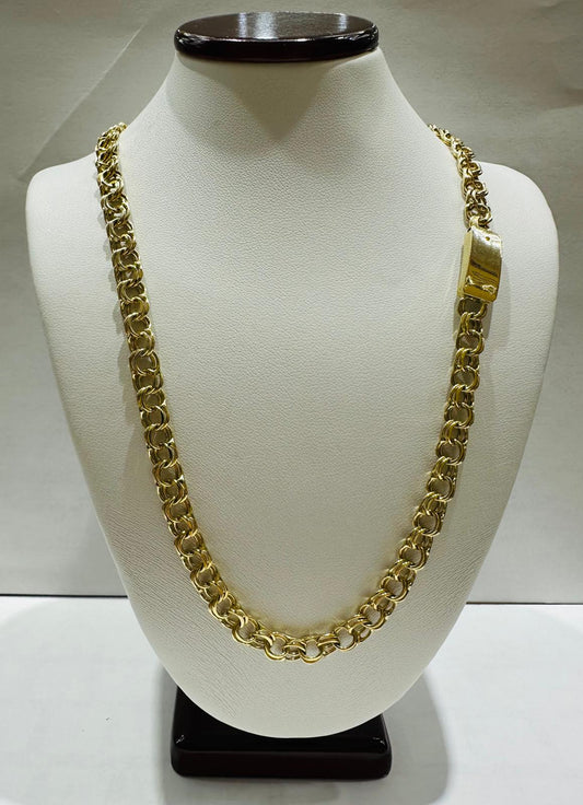 10K GOLD CHINO LINK CHAIN- 26" - 5.90mm, 28.9gm