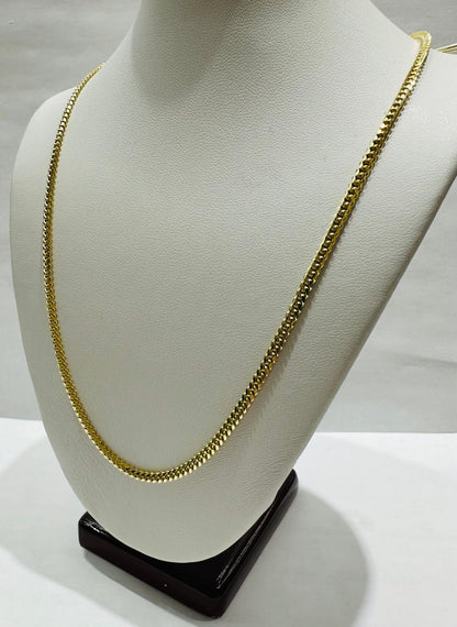 14K GOLD CUBAN LINK CHAIN- 18" - 2.55mm, 10.6gm