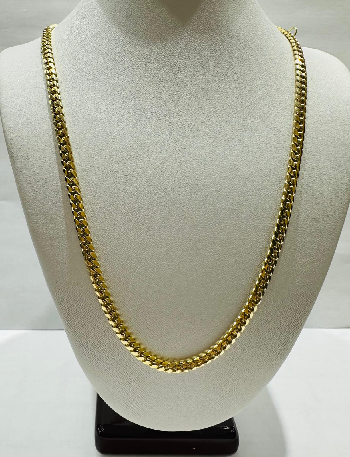 14K GOLD CUBAN LINK CHAIN- 20" - 3.80mm, 27.0gm