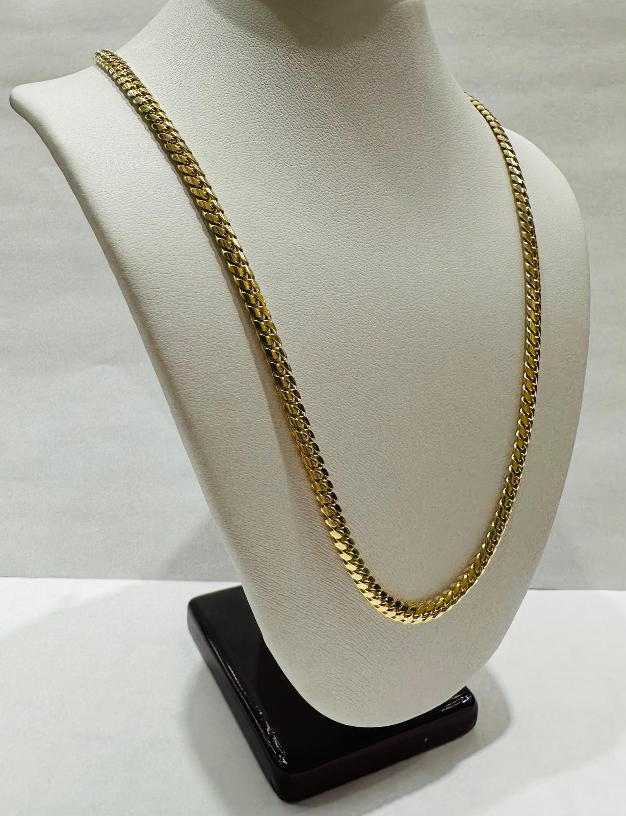 14K GOLD CUBAN LINK CHAIN- 20" - 3.80mm, 27.0gm
