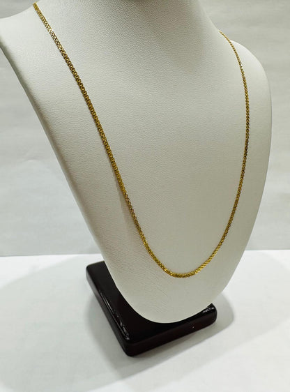 21K GOLD CUBAN LINK CHAIN- 17" - 1.32mm, 2.9gm