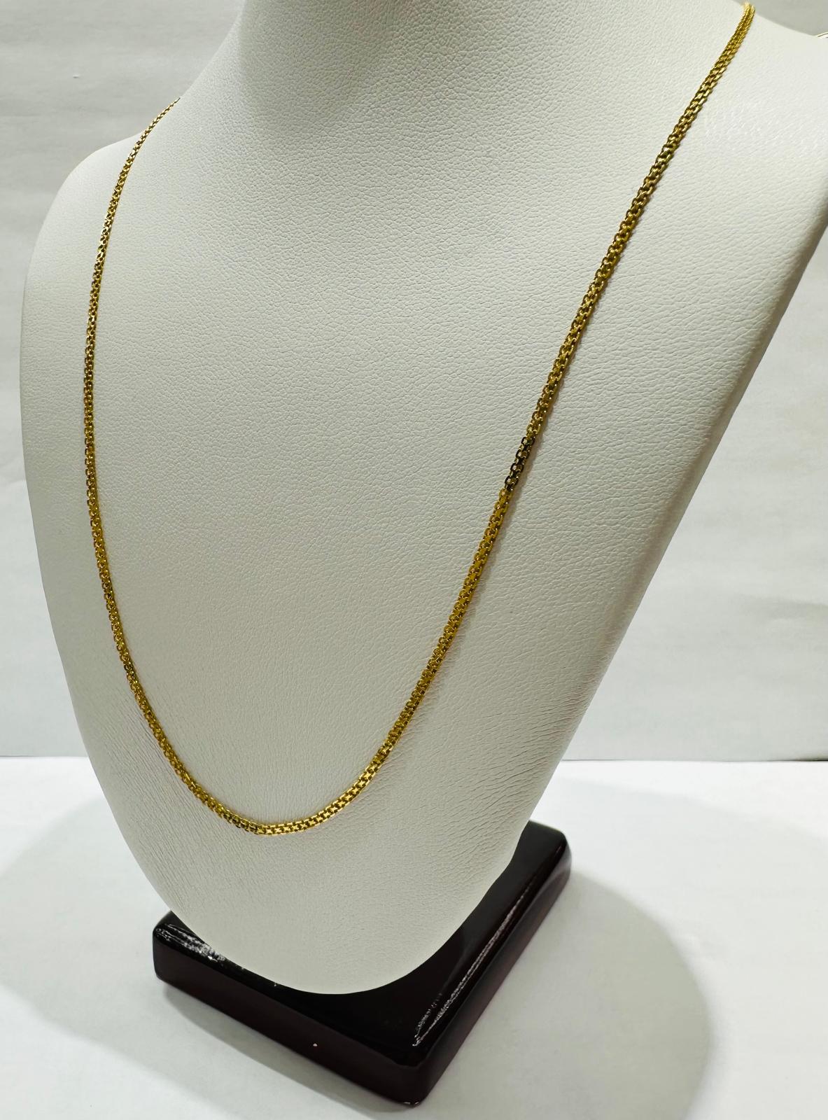21K GOLD CUBAN LINK CHAIN- 17" - 1.32mm, 2.9gm