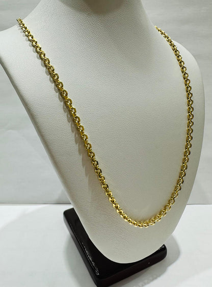 14K GOLD OVAL LINK CHAIN- 24" - 3.10mm, 18.4gm
