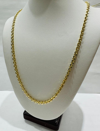 14K GOLD OVAL LINK CHAIN- 24" - 3.10mm, 18.4gm