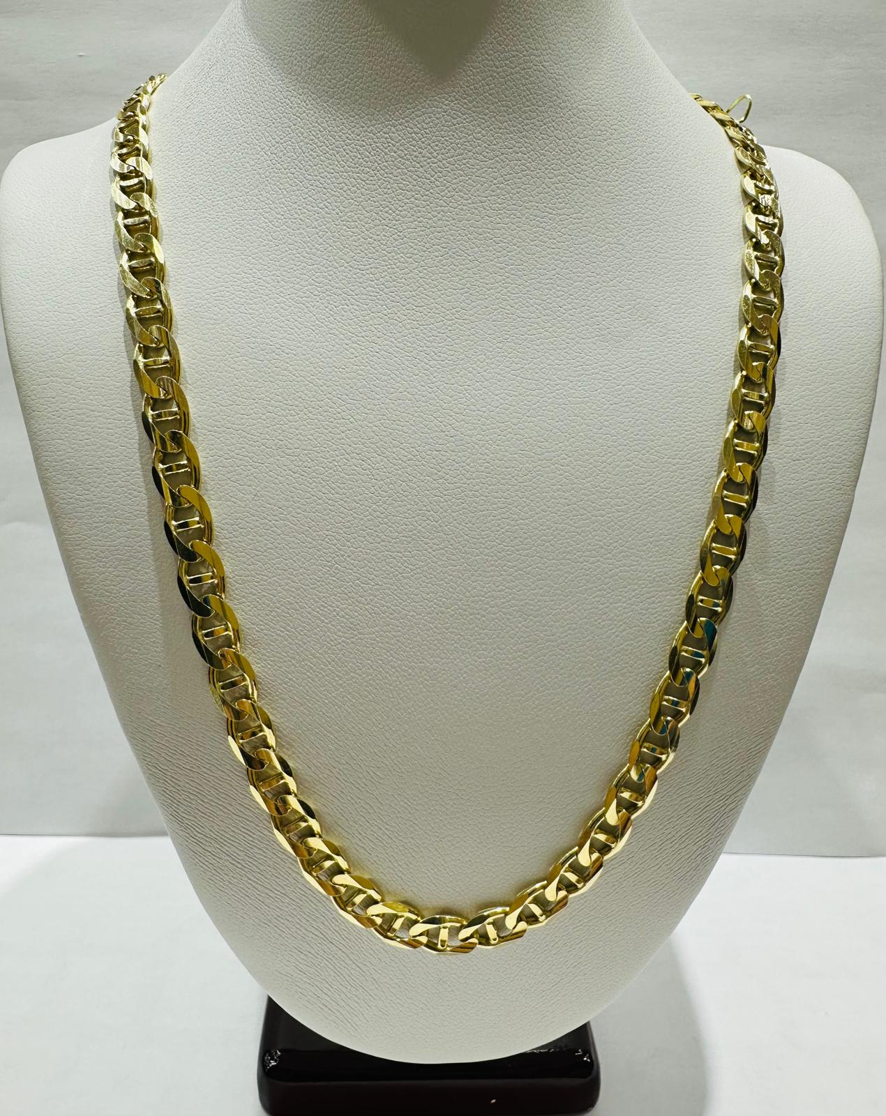 14K GOLD FLAT MARINER/ANCHOR CHAIN- 20" - 5.75mm, 26.5gm