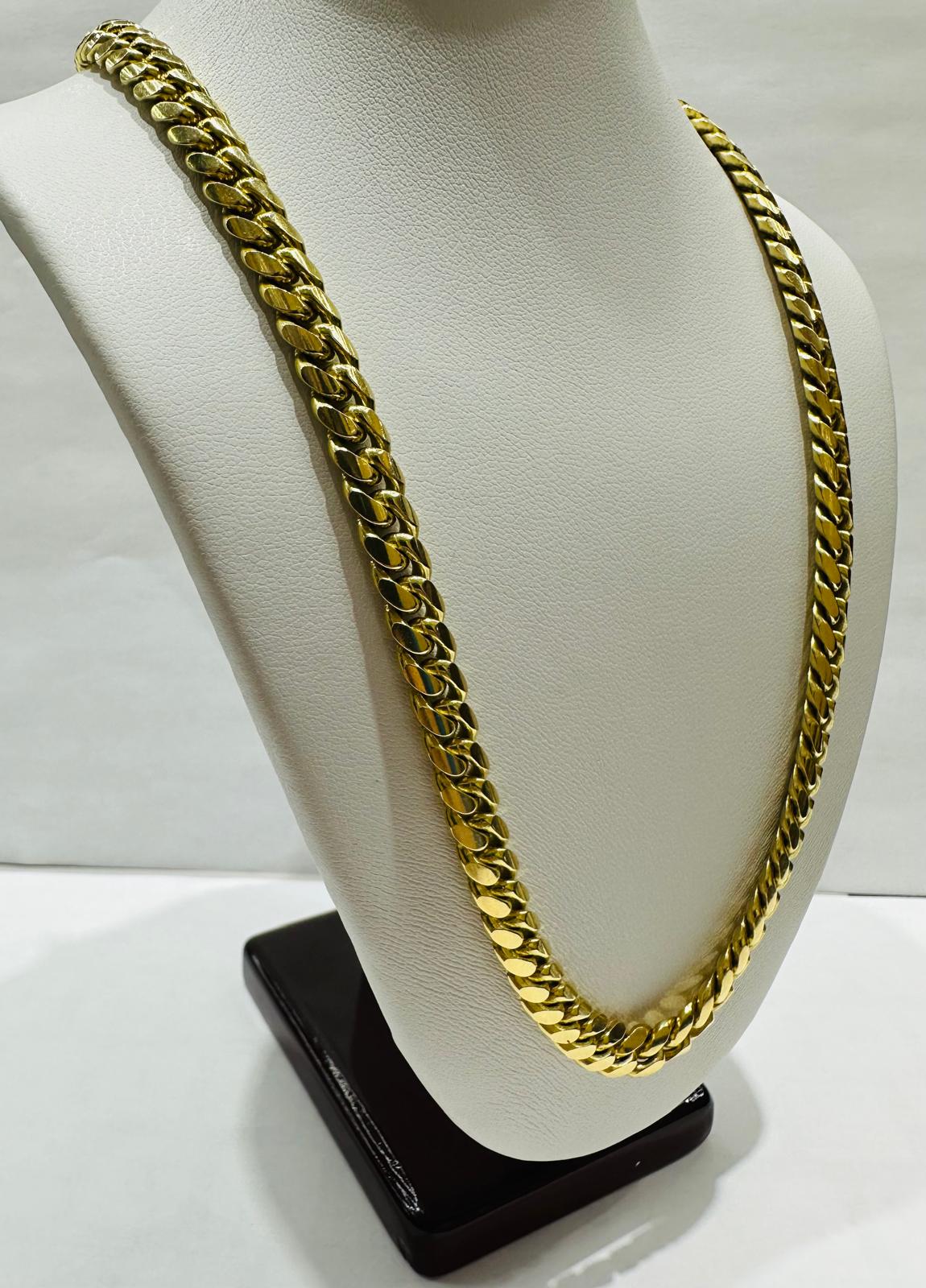 14K GOLD CUBAN LINK CHAIN- 20" - 6.70mm, 73.1gm