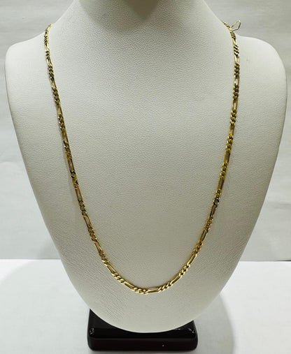 18K GOLD FIGARO LINK CHAIN- 20" - 2.00mm, 5.3gm